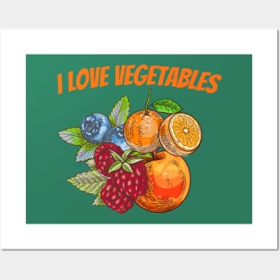 Slightly Wrong Vegetables Fruit Posters and Art